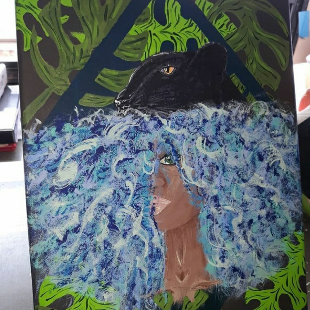 Acrylic BLM painting.